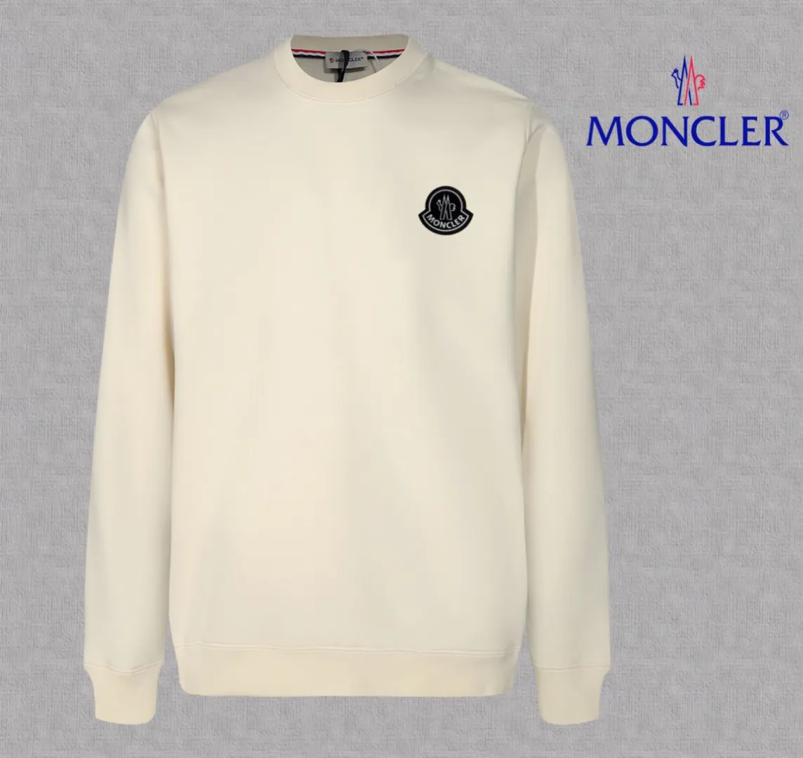 【 In Stock】 〖 𝐌𝐎𝐍𝐂𝐋𝐄𝐑~ 〗 440g ， 😎 ， ， Factory 2025 T ， ， Premium LOGO， Same Style ：Black White Size：S M L XL 2XL